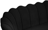 Gardenia Contemporary Loveseat with Deep Channel Tufting and Glam Gold Chrome Legs for Stylish Comfort