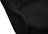 Gardenia Contemporary Loveseat with Deep Channel Tufting and Glam Gold Chrome Legs for Stylish Comfort