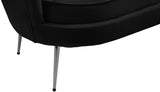 Gardenia Contemporary Loveseat with Deep Channel Tufting and Glam Gold Chrome Legs for Stylish Comfort