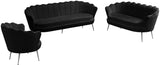 Gardenia Contemporary Loveseat with Deep Channel Tufting and Glam Gold Chrome Legs for Stylish Comfort
