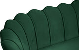 Gardenia Contemporary Loveseat with Deep Channel Tufting and Glam Gold Chrome Legs for Stylish Comfort