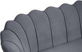 Gardenia Contemporary Loveseat with Deep Channel Tufting and Glam Gold Chrome Legs for Stylish Comfort