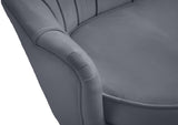 Gardenia Contemporary Loveseat with Deep Channel Tufting and Glam Gold Chrome Legs for Stylish Comfort