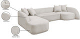 Rita 3-Piece Sectional Sofa - Cozy Fabric Living Room Furniture for Movie Nights and Relaxation
