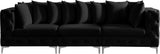 Tremblay Modular Sofa with Luxurious Velvet, Deep Button Tufting & Customizable Gold Chrome Legs