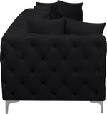 Tremblay Modular Sofa with Luxurious Velvet, Deep Button Tufting & Customizable Gold Chrome Legs