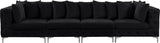 Tremblay Modular Sofa with Luxurious Velvet, Deep Button Tufting & Customizable Gold Chrome Legs