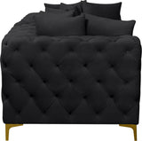 Tremblay Modular Sofa with Luxurious Velvet, Deep Button Tufting & Customizable Gold Chrome Legs