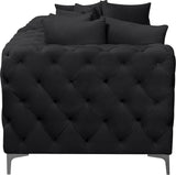 Tremblay Modular Sofa with Luxurious Velvet, Deep Button Tufting & Customizable Gold Chrome Legs