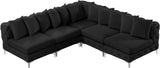 Tremblay Velvet Modular Sectional Sofa - Stylish Deep Button Tufting & Gold Chrome Legs Included