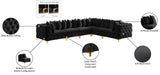 Tremblay Velvet Modular Sectional Sofa - Stylish Deep Button Tufting & Gold Chrome Legs Included