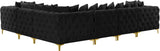 Tremblay Velvet Modular Sectional Sofa - Stylish Deep Button Tufting & Gold Chrome Legs Included