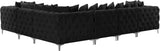 Tremblay Velvet Modular Sectional Sofa - Stylish Deep Button Tufting & Gold Chrome Legs Included