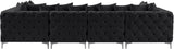 Tremblay Velvet Modular Sectional Sofa - Stylish Deep Button Tufting & Gold Chrome Legs Included