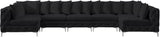 Tremblay Velvet Modular Sectional Sofa - Stylish Deep Button Tufting & Gold Chrome Legs Included