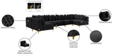 Tremblay Velvet Modular Sectional Sofa - Stylish Deep Button Tufting & Gold Chrome Legs Included
