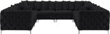 Tremblay Velvet Modular Sectional Sofa - Stylish Deep Button Tufting & Gold Chrome Legs Included