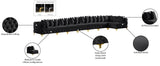 Tremblay Velvet Modular Sectional Sofa - Stylish Deep Button Tufting & Gold Chrome Legs Included