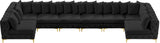 Tremblay Velvet Modular Sectional Sofa - Stylish Deep Button Tufting & Gold Chrome Legs Included