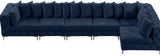 Tremblay Velvet Modular Sectional Sofa with Deep Tufting & Gold Chrome Legs for Modern Living Spaces