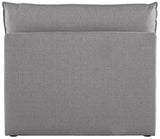 Mackenzie Contemporary Armless Chair with Elegant Linen Fabric, Modular Design for Versatile Spaces