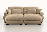 CLOUDIES 94" Loveseat with 2 Ottomans