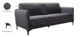 Poppy Black Velvet Sofa - Chic Contemporary Design with Plush Comfort and Stylish Matte Black Legs