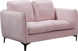 Poppy Black Velvet Loveseat - Luxurious Contemporary Design with Plush Support and Stylish Legs
