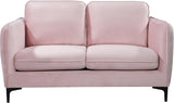 Poppy Black Velvet Loveseat - Luxurious Contemporary Design with Plush Support and Stylish Legs