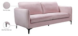 Poppy Black Velvet Sofa - Chic Contemporary Design with Plush Comfort and Stylish Matte Black Legs