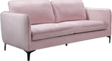 Poppy Black Velvet Sofa - Chic Contemporary Design with Plush Comfort and Stylish Matte Black Legs