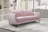 Poppy Black Velvet Sofa - Chic Contemporary Design with Plush Comfort and Stylish Matte Black Legs
