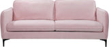 Poppy Black Velvet Sofa - Chic Contemporary Design with Plush Comfort and Stylish Matte Black Legs