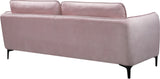 Poppy Black Velvet Sofa - Chic Contemporary Design with Plush Comfort and Stylish Matte Black Legs