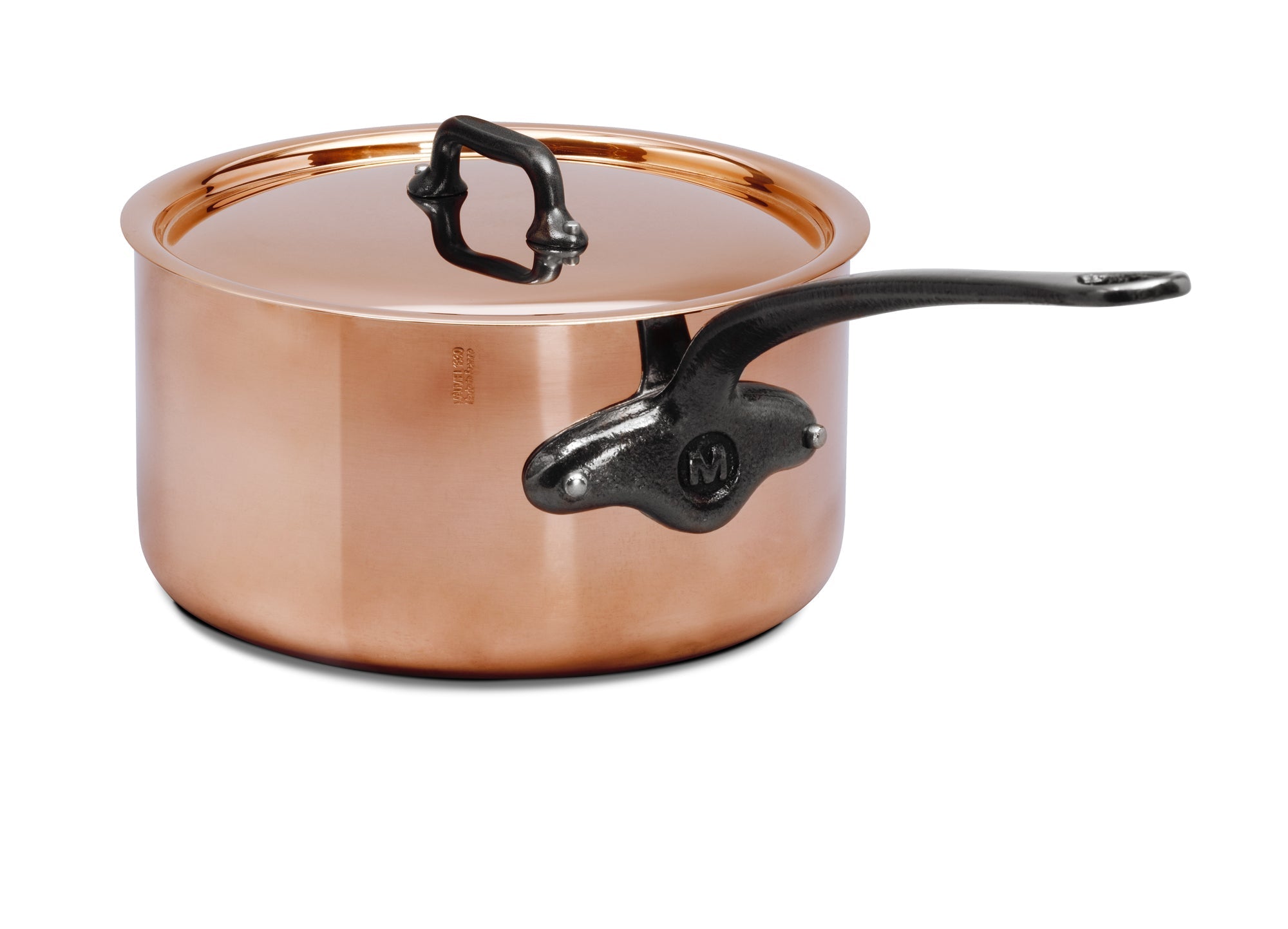 Mauviel M'Heritage M200CI Sauce Pan With Lid, Cast Iron Handle, 6-Qt