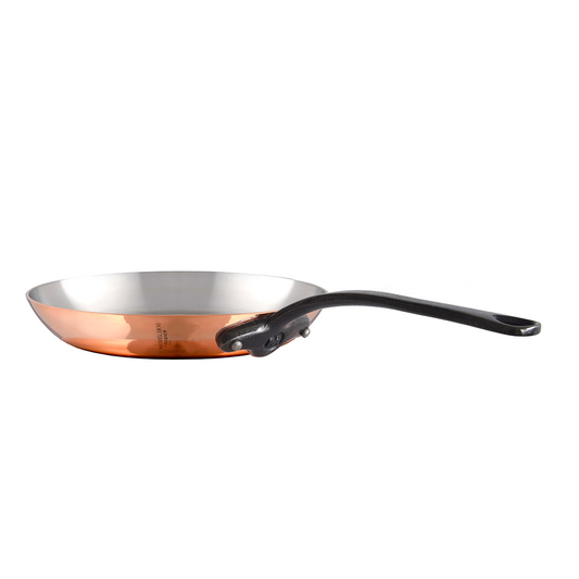 Mauviel M'Heritage 200 CI Copper Frying Pan With Cast Iron Handle, 10.2-In