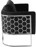 Casa Velvet Contemporary Sofa - Modern Design with Soft Touch, Chrome Frame, and Eye-Catching Style