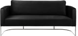 Casa Velvet Contemporary Sofa - Modern Design with Soft Touch, Chrome Frame, and Eye-Catching Style