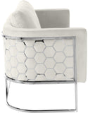 Casa Velvet Contemporary Sofa - Modern Design with Soft Touch, Chrome Frame, and Eye-Catching Style