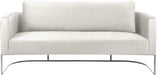 Casa Velvet Contemporary Sofa - Modern Design with Soft Touch, Chrome Frame, and Eye-Catching Style
