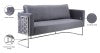 Casa Velvet Contemporary Sofa - Modern Design with Soft Touch, Chrome Frame, and Eye-Catching Style