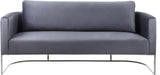 Casa Velvet Contemporary Sofa - Modern Design with Soft Touch, Chrome Frame, and Eye-Catching Style