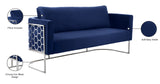 Casa Velvet Contemporary Sofa - Modern Design with Soft Touch, Chrome Frame, and Eye-Catching Style