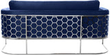 Casa Velvet Contemporary Sofa - Modern Design with Soft Touch, Chrome Frame, and Eye-Catching Style