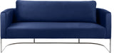 Casa Velvet Contemporary Sofa - Modern Design with Soft Touch, Chrome Frame, and Eye-Catching Style