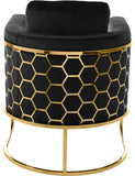 Casa Velvet Contemporary Chair – Modern Design with Soft Upholstery and Stylish Honeycomb Frame