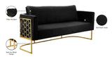 Casa Velvet Contemporary Sofa - Modern Design with Soft Touch, Chrome Frame, and Eye-Catching Style