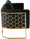 Casa Velvet Contemporary Sofa - Modern Design with Soft Touch, Chrome Frame, and Eye-Catching Style