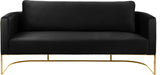 Casa Velvet Contemporary Sofa - Modern Design with Soft Touch, Chrome Frame, and Eye-Catching Style