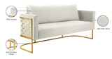 Casa Velvet Contemporary Sofa - Modern Design with Soft Touch, Chrome Frame, and Eye-Catching Style